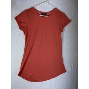 Pink Heather Poof New York Stretch Super Soft Daily Crew Neck Top Medium